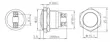 Pulsante IP65 acciaio GQ19B-10/N