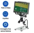 Microscopio digitale 1-1600X LCD 9"