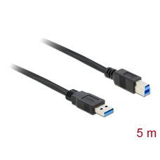 Cavo USB3.0 5Gbps AM/BM 5 mt. nero 85070