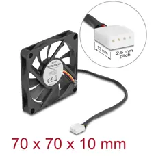 Ventola SLIM 70x70x10 mm. 4 pin PWM 67315
