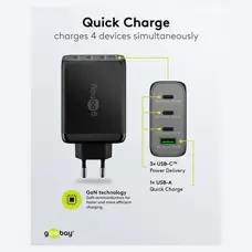 Alimentatore 100W USB-A + 3 porte USB-C 65555