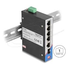 GIGA SWITCH 4p POE DIN+SFP DELOCK 80164
