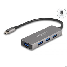 Hub USB-C>USB-A 4pt METAL 5Gbps 63173