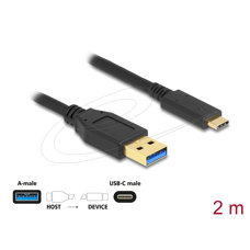 Cavo USB3.1G2 10Gb A-M<>USB-C 2 mt. 84004