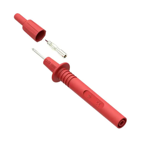 Puntale per tester di sicurezza 4 mm. rosso 411-SP1-R