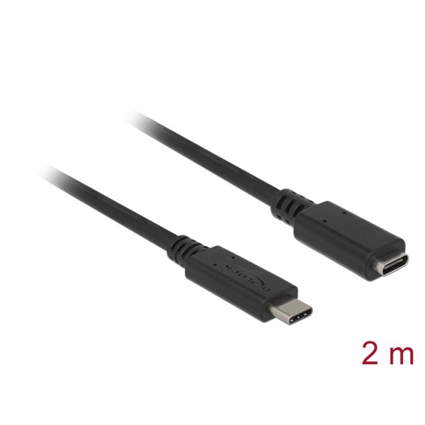 Prolunga USB-C M/F USB3.1 G1 2 mt. Delock 85542. Informatica