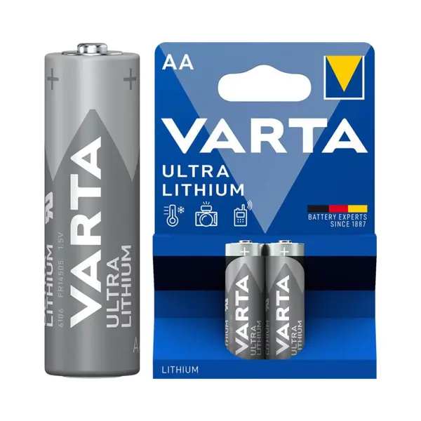 Set 2 pz. batterie al litio stilo 1,5V FR6/AA VARTA FR6