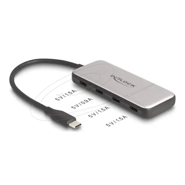 Hub 4 porte USB-C 10Gbps PC-MAC DELOCK 64261